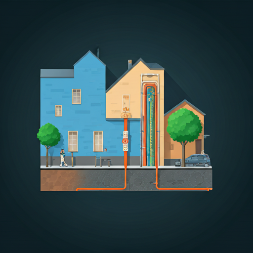 Diagram showing public and private responsibility boundary